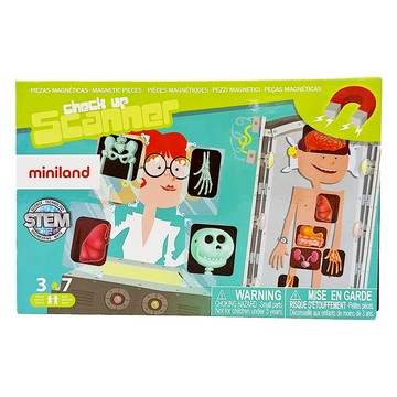 Miniland 身體X光磁鐵遊戲板 Set 認識人體骨骼器官 訓練手眼協調 強力吸磁 1片磁鐵底板+19片造型磁鐵 3-7歲適用  1組  19片