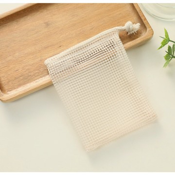 天然棉麻香皂起泡袋 沐浴網袋 去角質 打泡收納袋 環保棉麻香皂袋