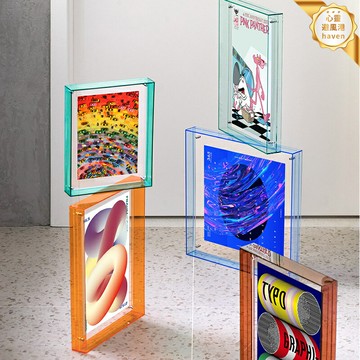 【雙面展示】亞克力相框 畫框 照片牆 裝飾畫 海報框 創意擺件 透明無框 免打孔上牆 桌面收納 家居裝飾
