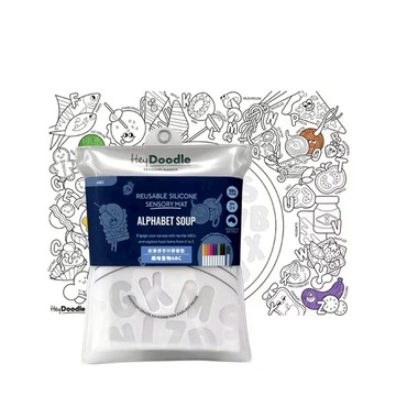 【海夫健康生活館】泓天國際 澳洲 HeyDoodle 創意感官矽膠畫墊 美味⾷物 ABC
