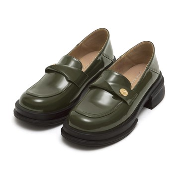 D+AF 低調貴族．小錢幣扭結方頭樂福鞋