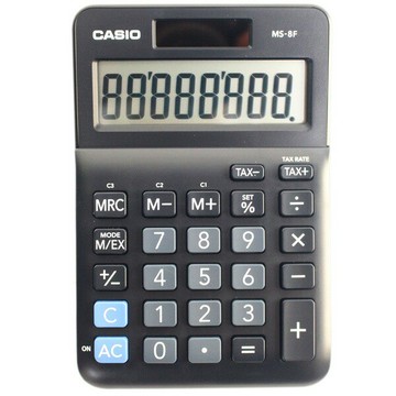 CASIO 卡西歐 計算機 MS-8F /一台入(定500) 8位數 計算機 商用桌上型 大型顯示幕計算機 獨立記憶體