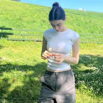 聰明超市vintage｜美式復古彈力圓領超短袖BM款長款短袖上衣T恤