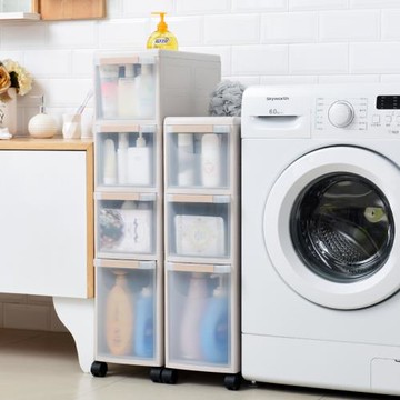 22CM夾縫柜抽屜式收納柜塑料縫隙窄柜衛生間整理儲物柜廚房置物架