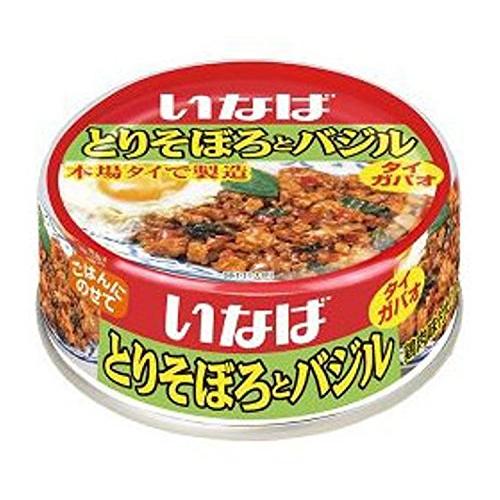 いなば食品 いなば とりそぼろとバジル 75g×24個