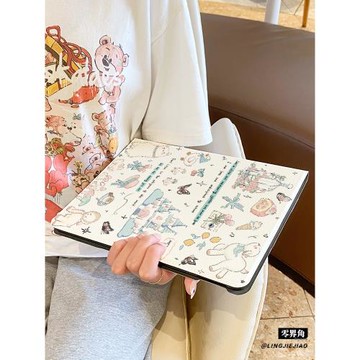 適用于ipad9保護套air6/5書本式蘋果iPad10筆槽8平板殼2025新款10.9小羊城堡mini7殼Pro2022硅膠第九代6八5軟