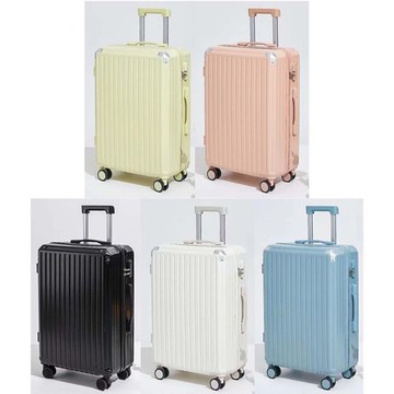 20吋行李箱PC+ABS防刮防撞角避震輪硬殼360度充電孔未加大