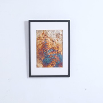 燒箔植物畫  兔腳蕨   #5