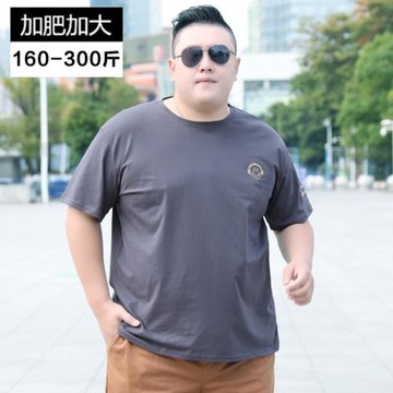 加肥加大碼短袖t恤男士寬松純棉潮胖子肥佬胖人男裝半袖體恤夏季