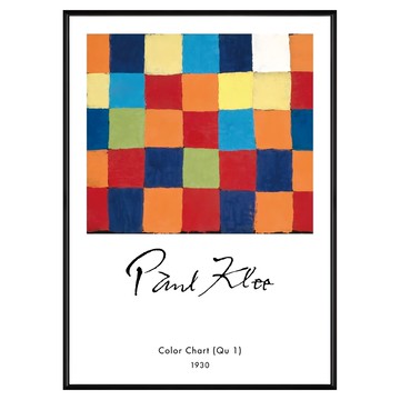 菠蘿選畫所 保羅・克利 色彩圖表.Qu 1 AVAR5737B  黑色  50 x 70cm