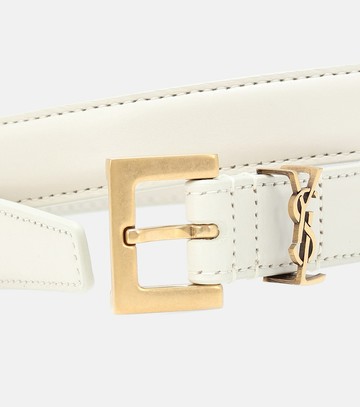 Saint Laurent Cassandre slim leather belt