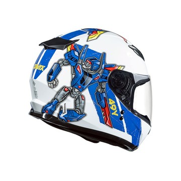 SOL 安全帽 SF-2 GMAX 49Y 羅伯特 白藍 抗UV 雙D釦 輕量化 小帽款 全罩