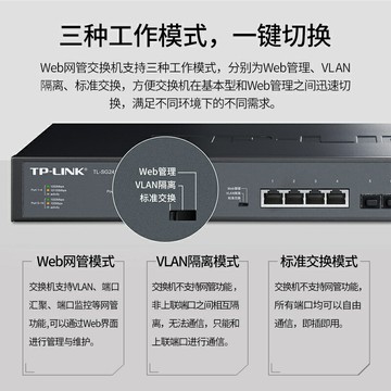 【快速出貨】 免運 網絡交換機 TP-LINK光纖匯聚交換機全千兆8光口sfp萬兆工業級環網網絡收發器~優樂悅