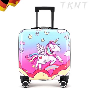 新款兒童行李箱20寸女孩男童學生卡通小拉桿箱旅行箱登機箱可坐騎