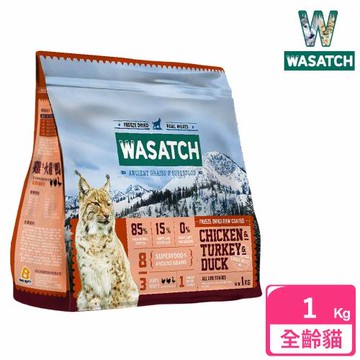 WASATCH 瓦莎奇 原生貓糧 1kg 3種白肉 雞+火雞+鴨