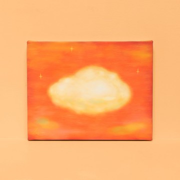 融化在雲裡-掛畫/畫/畫作/裝飾畫/雲朵/天空/夕陽/黃昏/療癒/奇幻