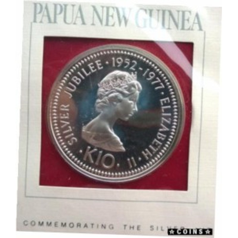 アンティークコイン Papua New Guinea 1977 Silver Jubilee 10 Kina