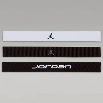 Nike耐吉JORDAN喬丹 SPORT黑白3入雙面彈性髮帶運動吸汗止汗束髮帶(J1012023036OS)單車壘球跑步田徑重訓瑜珈適用 天蠍座生日禮物 男友禮物 女生禮物送禮推薦 愛運動的人禮物