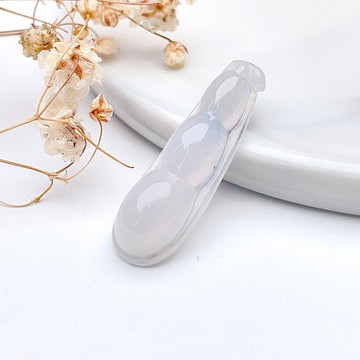 冰種翡翠福豆 | 裸石 | 天然緬甸玉A貨翡翠 | 送禮