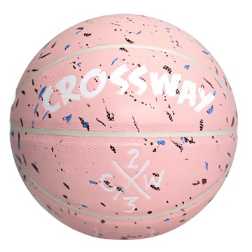 CrossWay 標準籃球 淺粉色 7號 橡膠耐磨 戶外室內皆宜  CRBA701  1個