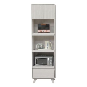 Boden-莫妮2尺收納高餐櫃/碗盤置物櫃/拉盤電器櫃-60x40x202cm