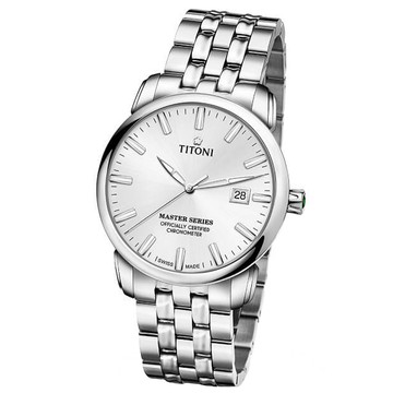 TITONI 梅花錶 大師系列 天文台認證 經典機械腕錶 41mm / 83188S-575