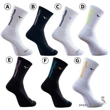 Mizuno 美津濃 襪子 厚底中筒襪【運動世界】32TXB00701Q/709Q/718Q/732Q/735Q/736Q/737Q