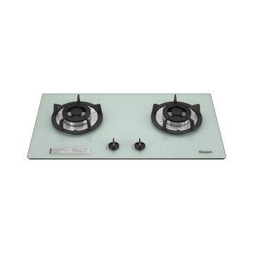 Rinnai 檯面式防漏玻璃雙口爐 白色玻璃 RB-202GH(LPG)