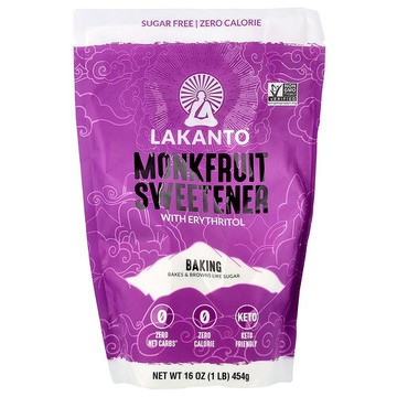 Lakanto, 含赤蘚糖醇的羅漢果烘焙甜味劑，16 盎司（454 克）