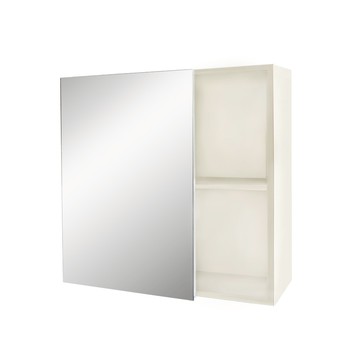 LOMOS 鋁合金半開放鏡櫃 奶白 60cm BL02