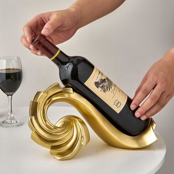 翻舊事新中式輕奢螺旋紅酒架酒柜裝飾品擺件客廳電視柜書房玄關喬