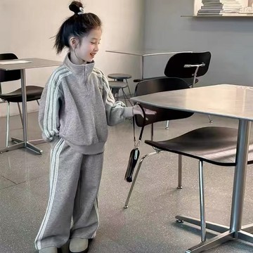 ATL 女童套裝 兒童套裝 女童春秋套裝 女童運動套裝 春秋洋氣中大童2025新款兒童時髦衛衣童裝 秋季兩件套