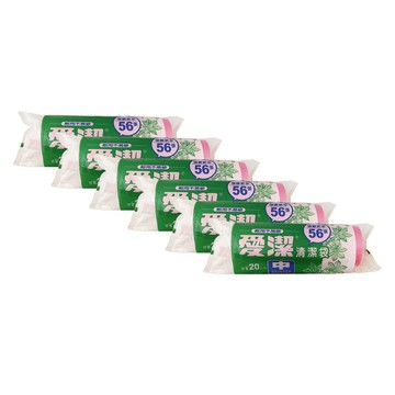 愛潔 平底清潔袋 (中)56張-6入組【居家生活便利購】