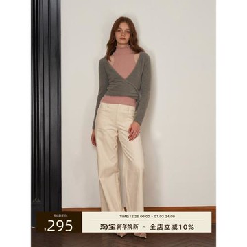 someone sometimes 精紡高密全棉 斜紋磨毛復古寬松直筒休閑褲