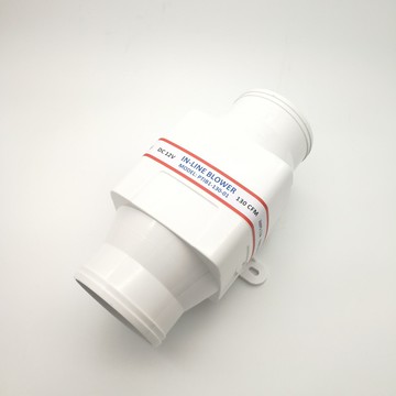 直流電動風機3寸直筒130CFM靜音排風機游艇房車廚房機艙管道風機[DD1218001]