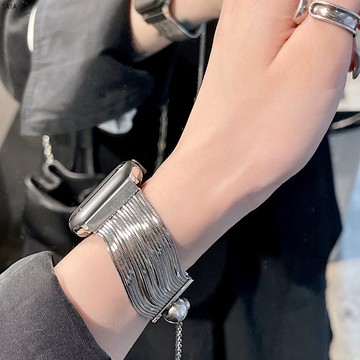 Apple Watch流蘇流光金屬錶帶 女士錶帶 透氣錶帶S8 S6 S7 SE 41mm 40mm 44mm