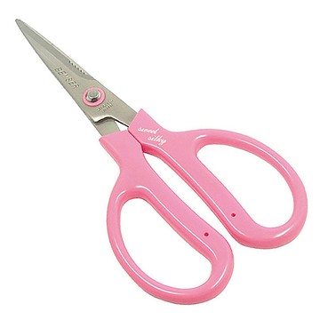 Silky 喜樂 手工藝專用剪刀 附止滑齒 刀刃防滑溝槽設計 適合剪切鐵絲 辦公室事務  粉紅色  1支
