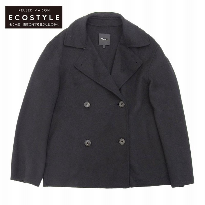 美品 Theory セオリー Luxe New Divide Casual Peacoat B ピーコート 