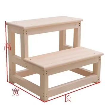 實木梯凳腳踏登高梯二三步梯沙發凳腳踏凳客廳兩用臺階沙發凳花架 m8071