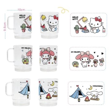 小禮堂 Sanrio 三麗鷗 單耳壓克力水杯 (角色款) Kitty 美樂蒂 大耳狗