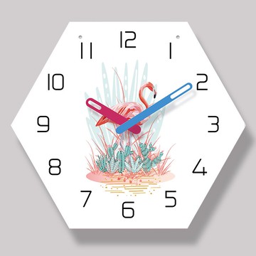 現代ins掛鐘簡約客廳創意個性靜音墻上裝飾八邊方形單面時尚鐘表1入