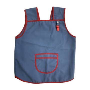 牛仔經典輕便圍兜-(含手帕夾)  紅色滾邊6號  1件