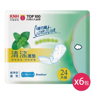 康乃馨 清涼護墊標準15cm(24片×6包)