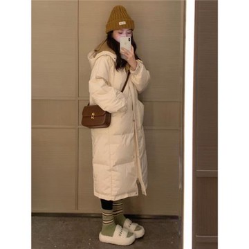 白色棉服女冬季新款外套棉襖棉衣2025年新款小個子中長款韓系百搭