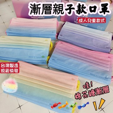 [台灣口罩-現貨快發] 台灣製造雙鋼印口罩 彩色口罩 平面口罩 五色綜合/50入 成人口罩兒童口罩 親子款 塗鴉款口罩