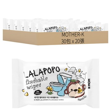 MOTHER-K LALAPOPO 金盞花可沖式濕紙巾  45g  1入  30包