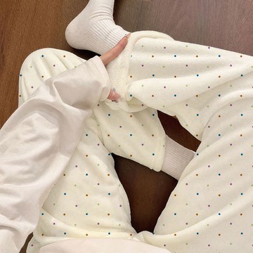 ✨精選好物✨新款法蘭絨睡褲女 家居睡褲 加絨加厚睡褲  冬天家居褲  珊瑚絨家居服 保暖加厚家居褲子  加厚睡褲