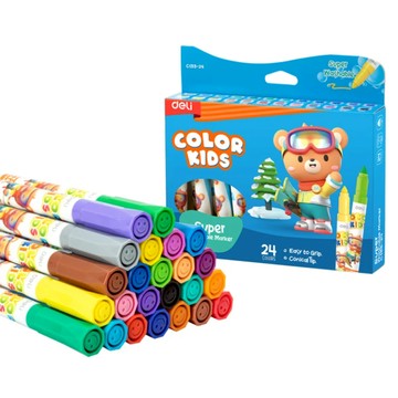 deLi 得力 COLOR KIDS水洗麥克筆 EC155-24 24色  混色  24支