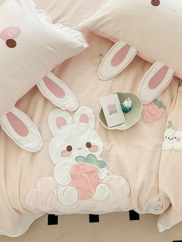 夏被純棉水洗棉夏涼被空調被芯全棉四件套兒童公主風單雙人薄被子