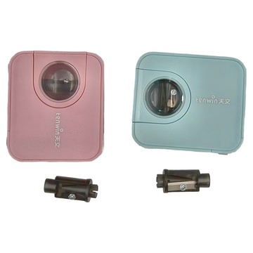 EDISH 相機電動削鉛筆機 2入組 ABS鋼材質 需2顆3號電池供電  顏色隨機  1組